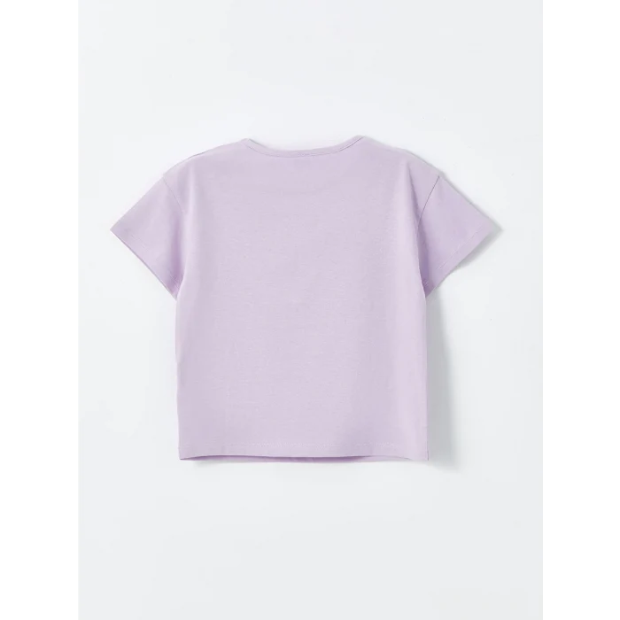 LCW Kids Ekru Bisiklet Yaka Kız Bebek Tişört 2li