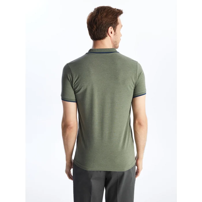 LCWAIKIKI Classic Haki Polo Yaka Kısa Kollu Pike Erkek Tişört