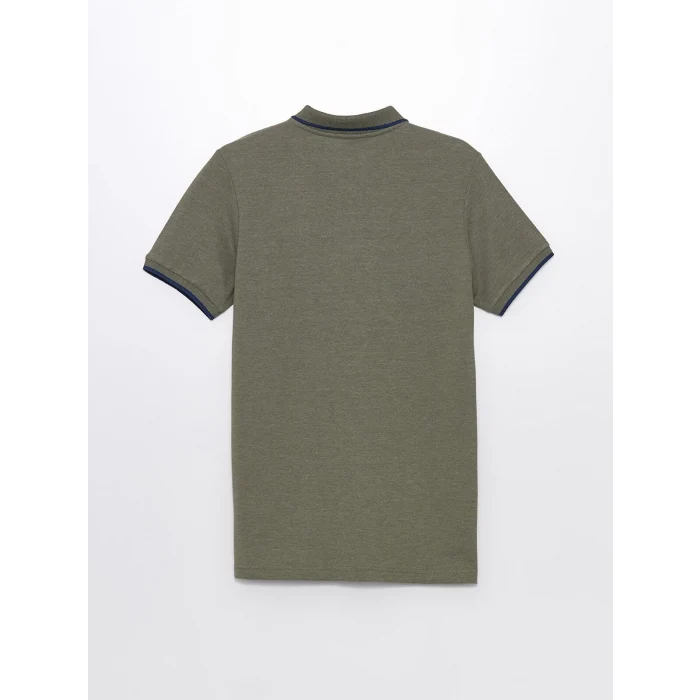 LCWAIKIKI Classic Haki Polo Yaka Kısa Kollu Pike Erkek Tişört