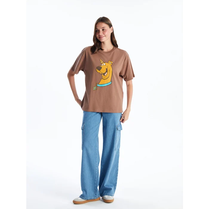 LCW Jeans Indigo Beli Lastikli Wideleg Kadın Kargo Jean Pantolon