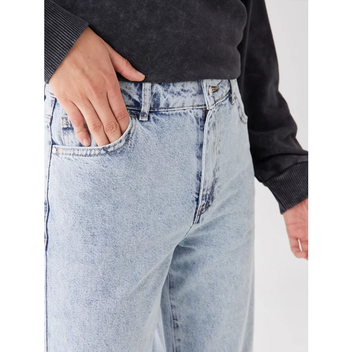 LCW Jeans Indigo Wideleg Kadın Jean Pantolon