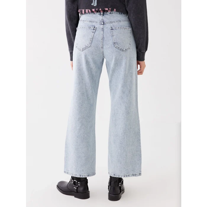 LCW Jeans Indigo Wideleg Kadın Jean Pantolon