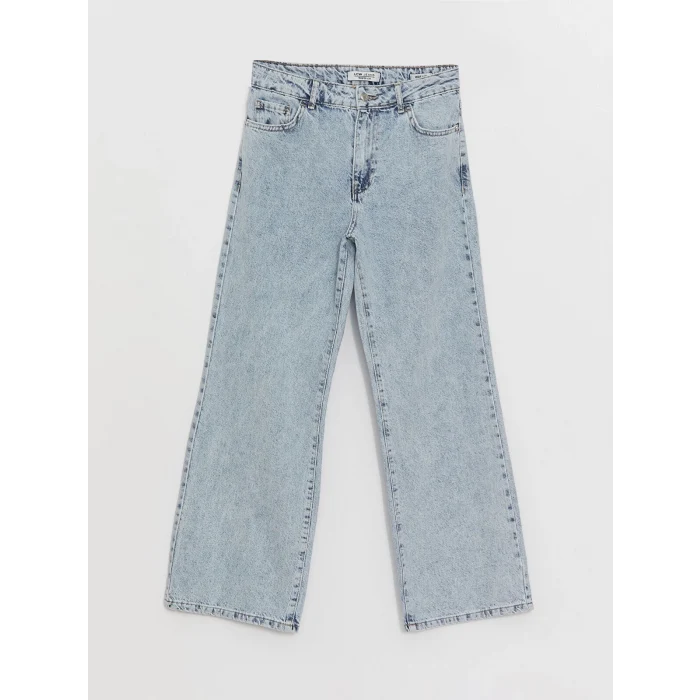 LCW Jeans Indigo Wideleg Kadın Jean Pantolon
