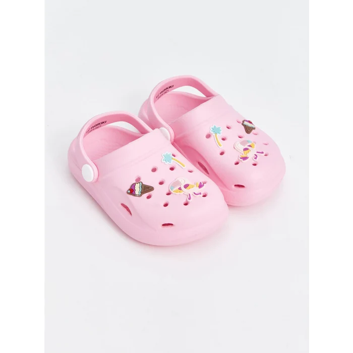 LCW STEPS Pembe Baskılı Kız Bebek Plaj Sandaleti