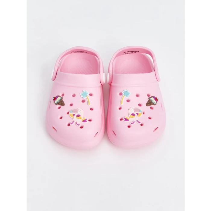 LCW STEPS Pembe Baskılı Kız Bebek Plaj Sandaleti