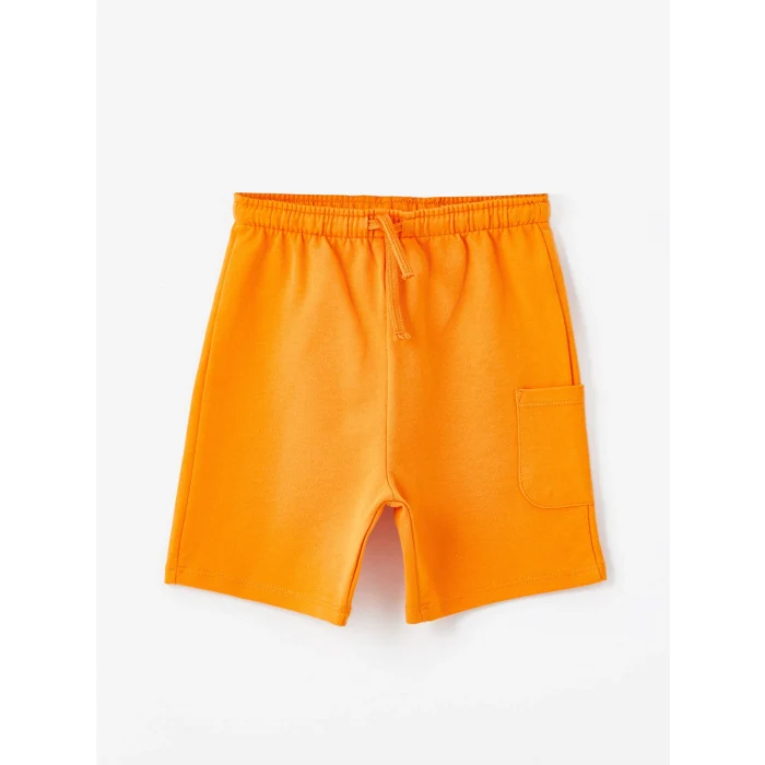 LCW Kids Ekru Bisiklet Yaka Baskılı Erkek Bebek Tişört ve Şort 2li Takım