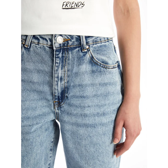 LCW Modest Indigo Straight Fit Kadın Jean Pantolon