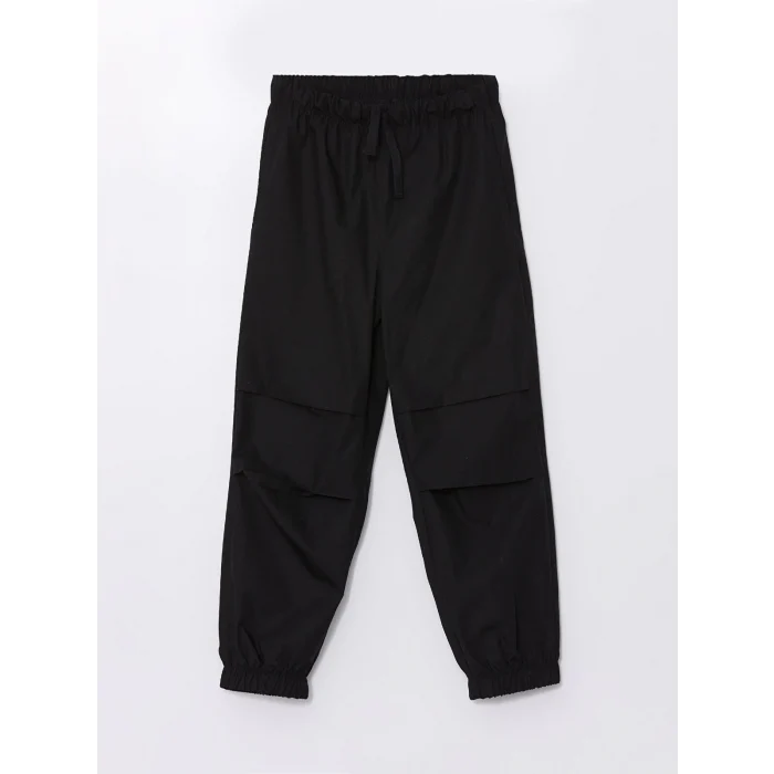 LCW Kids Siyah Rahat Kalıp Beli Lastikli Erkek Çocuk Jogger Pantolon