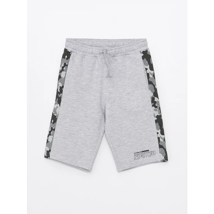 LCW Kids Gri Beli Lastikli Baskılı Erkek Çocuk Roller