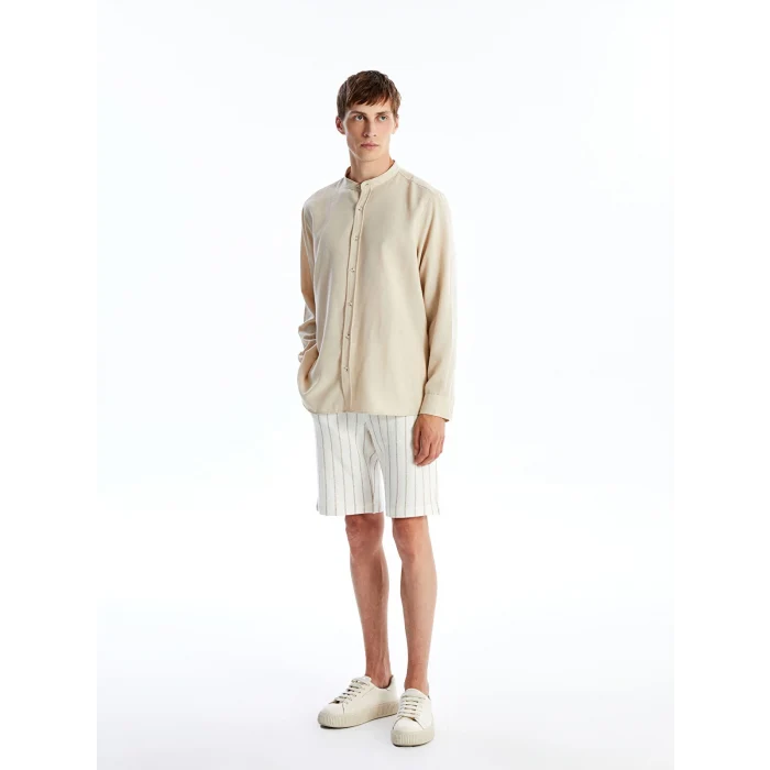 LCW Vision Bej Regular Fit Uzun Kollu Erkek Gömlek