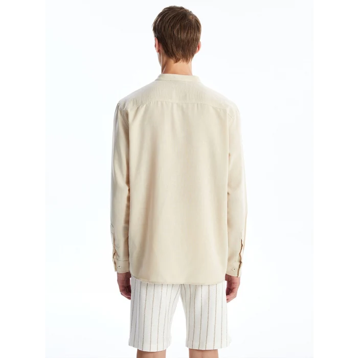 LCW Vision Bej Regular Fit Uzun Kollu Erkek Gömlek