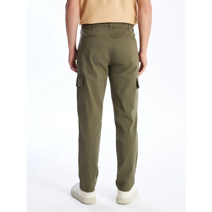 LCWAIKIKI Classic Haki Dar Kalıp Gabardin Erkek Chino Pantolon