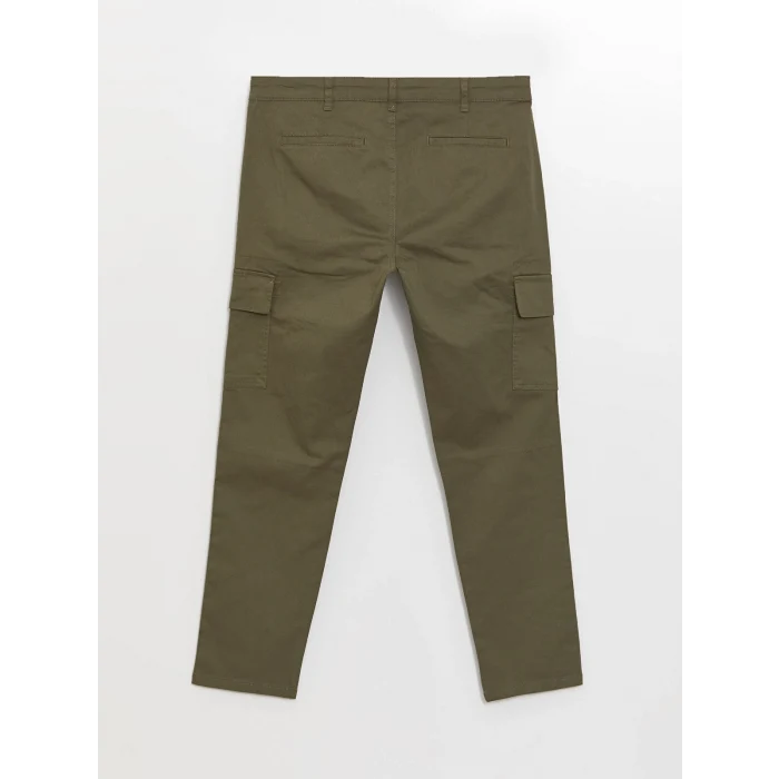 LCWAIKIKI Classic Haki Dar Kalıp Gabardin Erkek Chino Pantolon