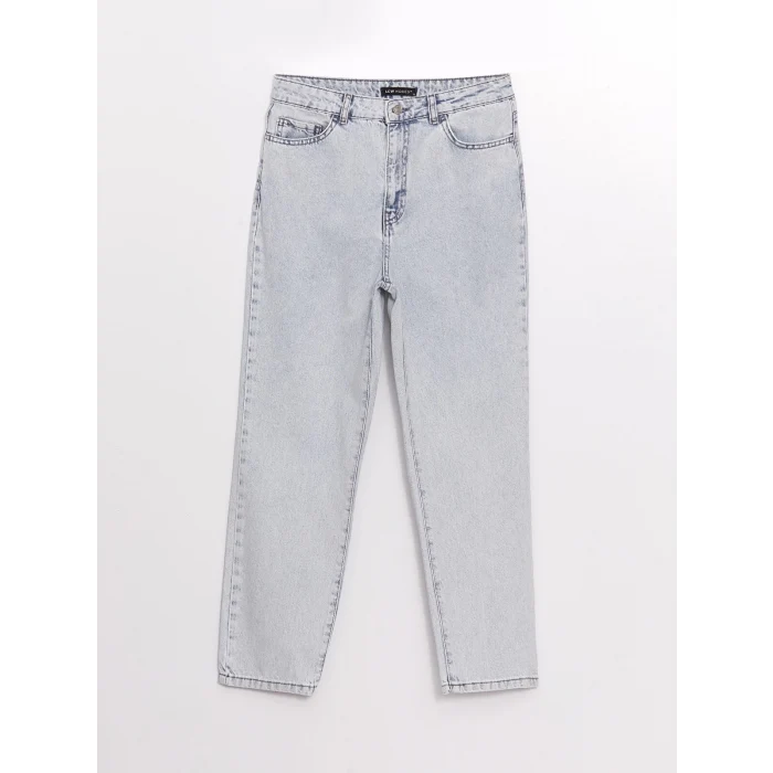 LCW Modest Mavi Mom Fit Kadın Jean Pantolon