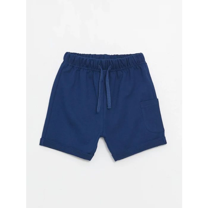 LCW Kids Turuncu Bisiklet Yaka Baskılı Erkek Bebek Tişört ve Şort 2li Takım