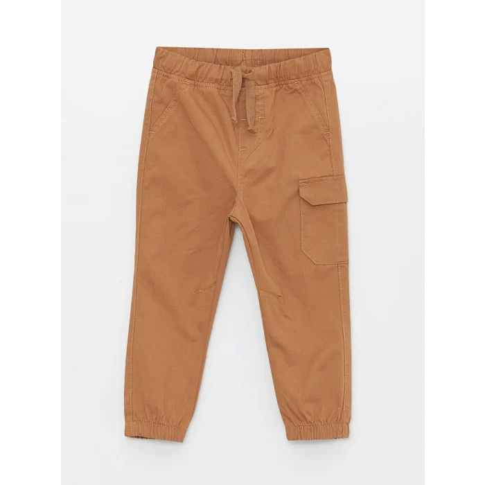 LCW Kids Ekru Bisiklet Yaka Uzun Kollu Baskılı Erkek Bebek Sweatshirt ve Pantolon 2li Takım