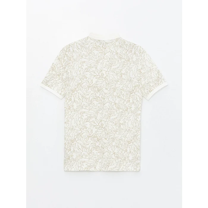 SOUTHBLUE Ekru Hakim Yaka Kısa Kollu Desenli Erkek Tişört