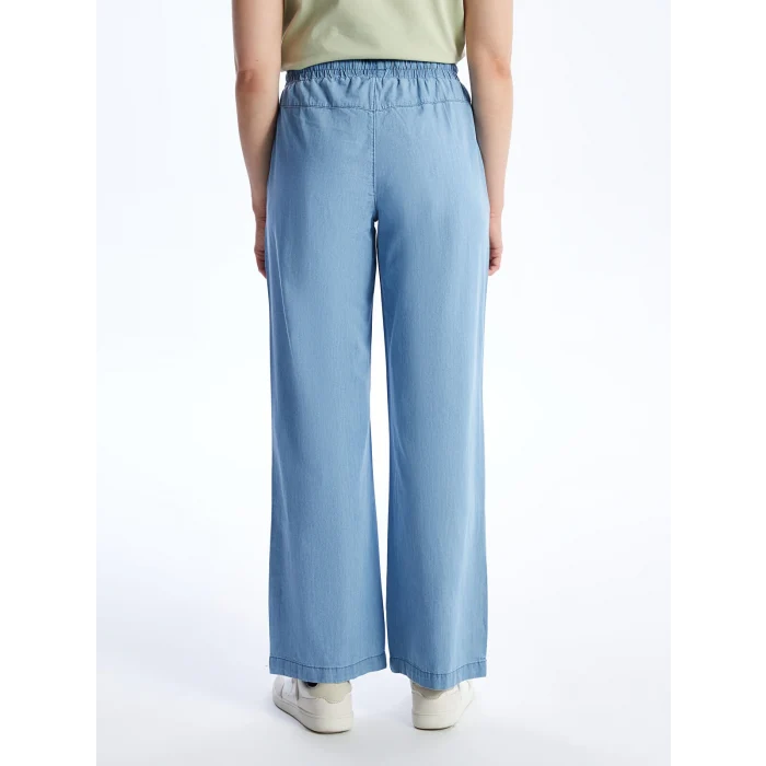 LCWAIKIKI Classic Bej Wideleg Kadın Jean Pantolon