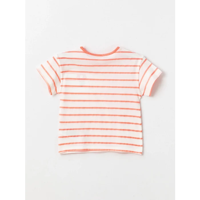 LCW Kids Karişik Bisiklet Yaka Kısa Kollu Çizgili Kız Bebek Tişört ve Tayt 2li Takım