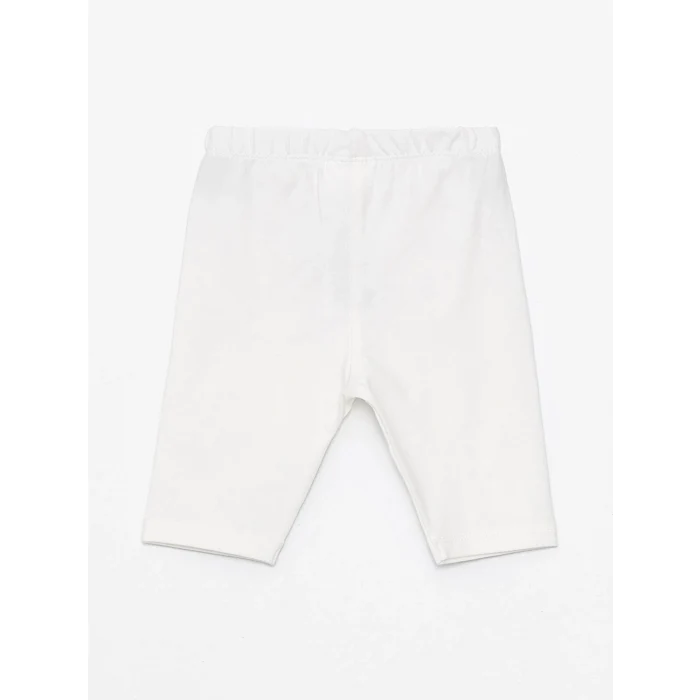 LCW baby Mavi Bisiklet Yaka Kolsuz Baskılı Kız Bebek Bluz ve Pantolon 2li Takım