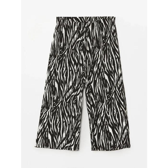 LCWAIKIKI Basic Siyah Beli Lastikli Desenli Kadın Kapri