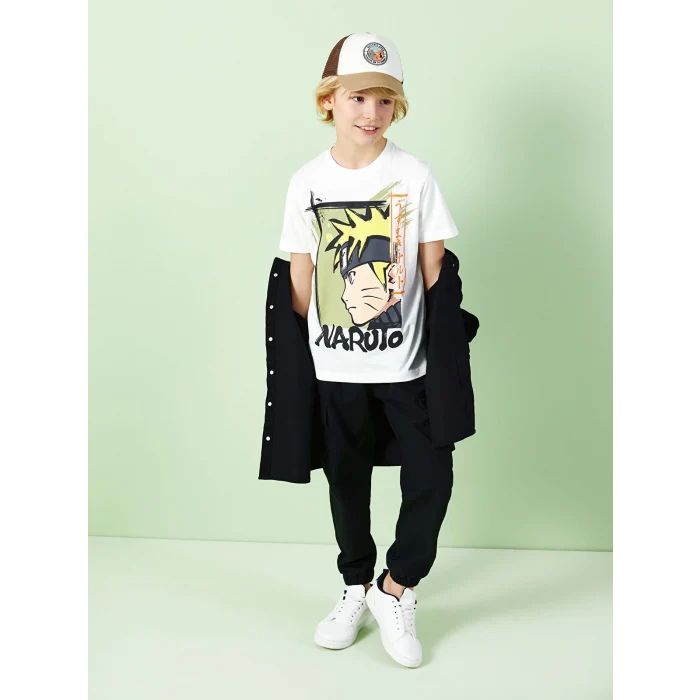 LCW Kids Siyah Beli Lastikli Erkek Çocuk Kargo Jogger Pantolon