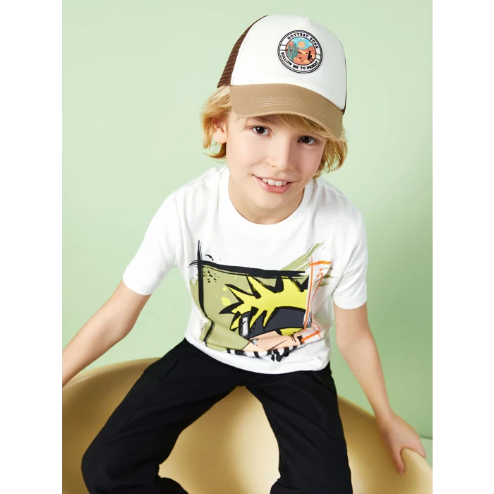 LCW Kids Siyah Beli Lastikli Erkek Çocuk Kargo Jogger Pantolon