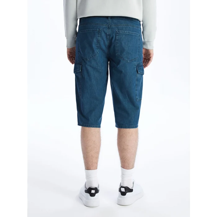 LCW Jeans Yeşil Standart Kalıp Erkek Jean Bermuda Şort