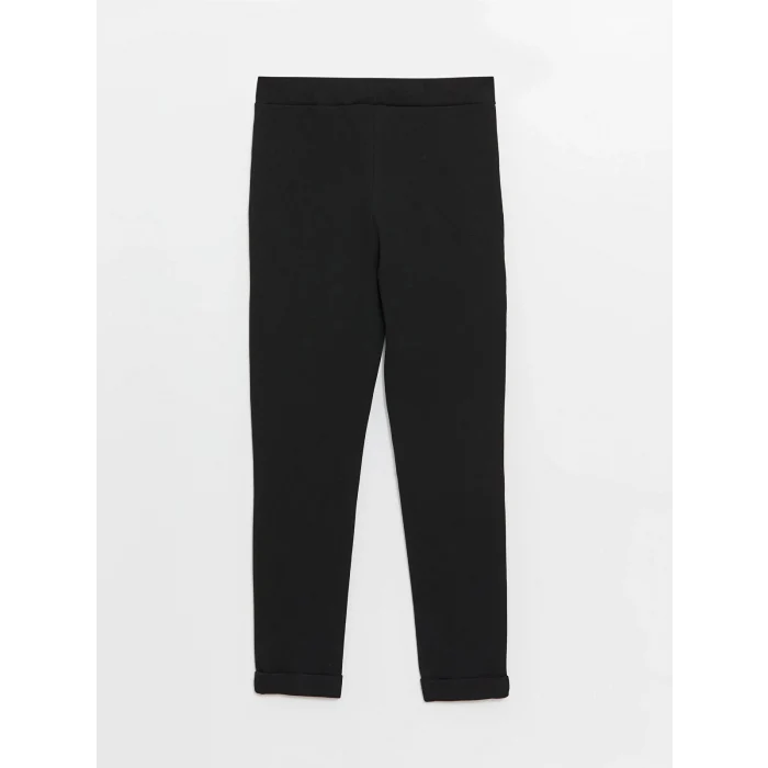 LCWAIKIKI Basic Siyah Kadın Beli Lastikli Düz Eşofman Altı