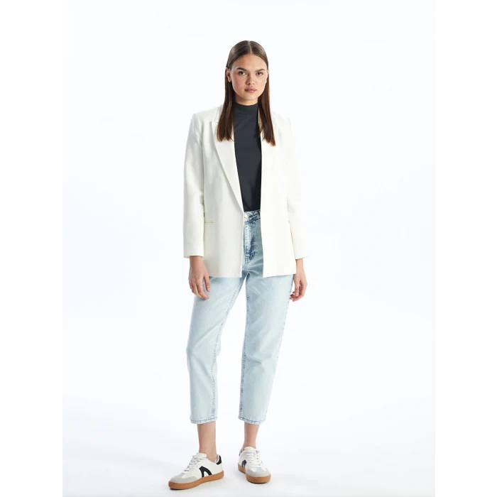 LCW Modest Indigo Mom Fit Kadın Jean Pantolon