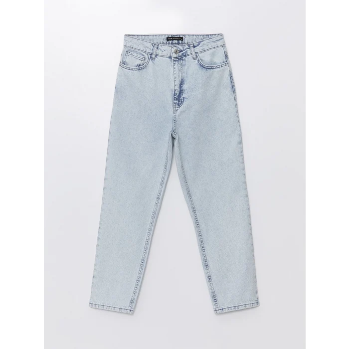 LCW Modest Indigo Mom Fit Kadın Jean Pantolon
