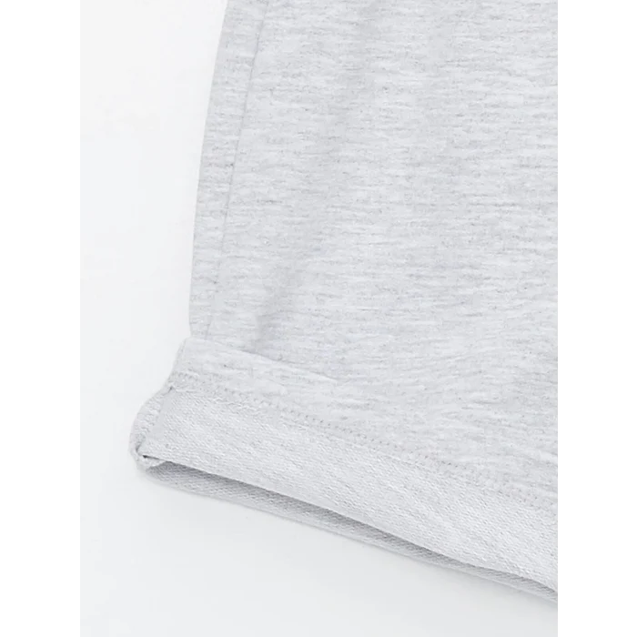 LCW Kids Mavi Bisiklet Yaka Baskılı Erkek Bebek Tişört ve Şort 2li Takım