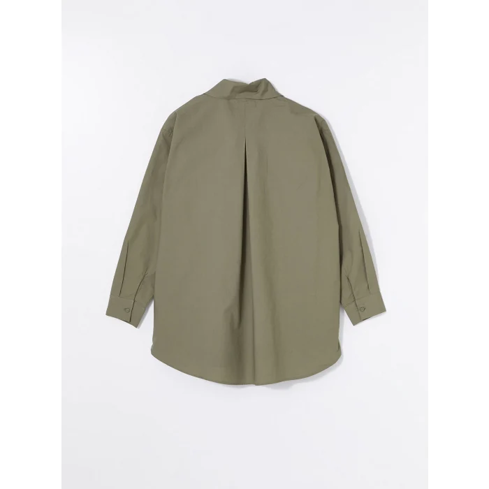 LCWAIKIKI Classic Yeşil Düz Oversize Kadın Gömlek Tunik