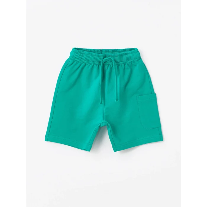 LCW Kids Ekru Bisiklet Yaka Kısa Kollu Baskılı Erkek Bebek Tişört ve Şort 2li Takım