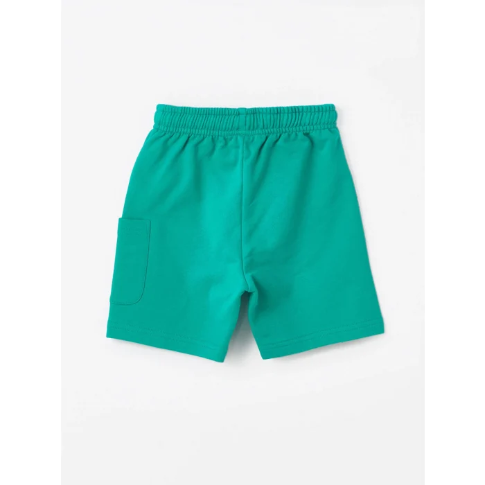 LCW Kids Ekru Bisiklet Yaka Kısa Kollu Baskılı Erkek Bebek Tişört ve Şort 2li Takım