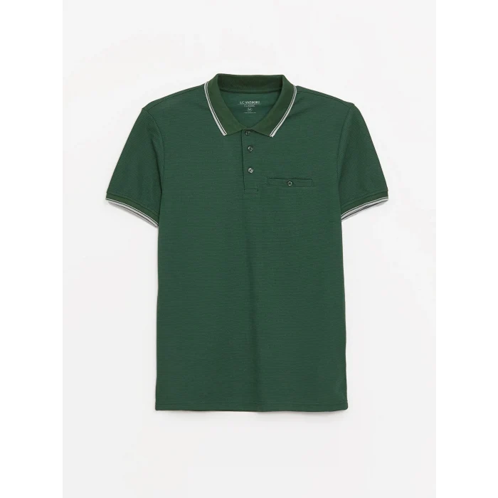LCWAIKIKI Classic Yeşil Polo Yaka Kısa Kollu Erkek Tişört