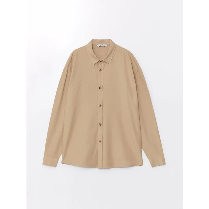 XSIDE Bej Rahat Kalıp Uzun Kollu Erkek Gömlek