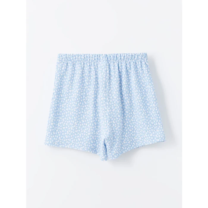 LCW Kids Mavi Beli Lastikli Kız Çocuk Şort Etek
