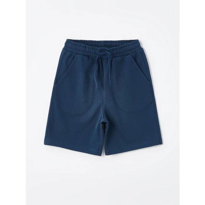 LCW Kids Ekru Bisiklet Yaka Baskılı Kısa Kollu Erkek Çocuk Tişört ve Şort