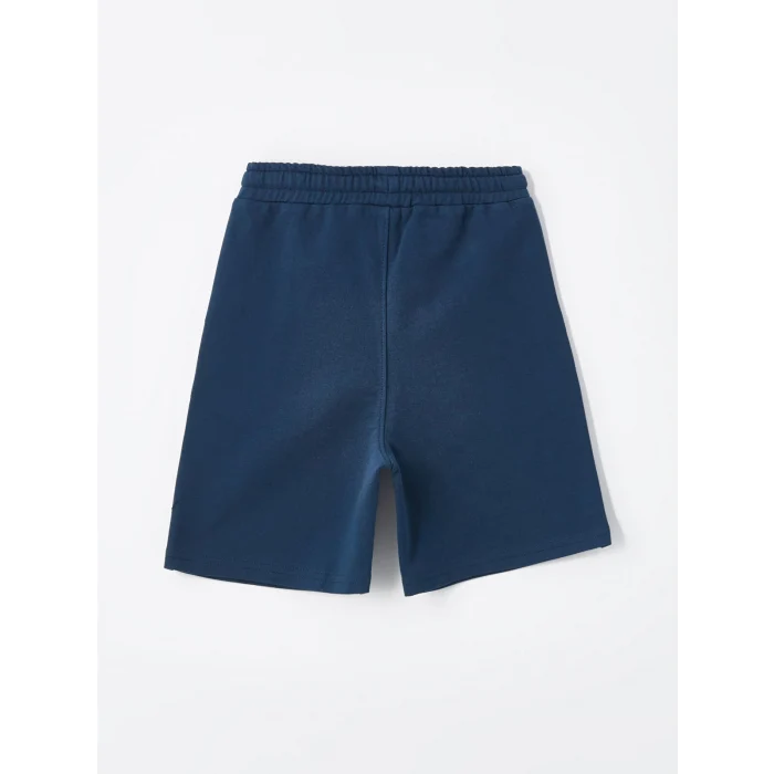 LCW Kids Ekru Bisiklet Yaka Baskılı Kısa Kollu Erkek Çocuk Tişört ve Şort