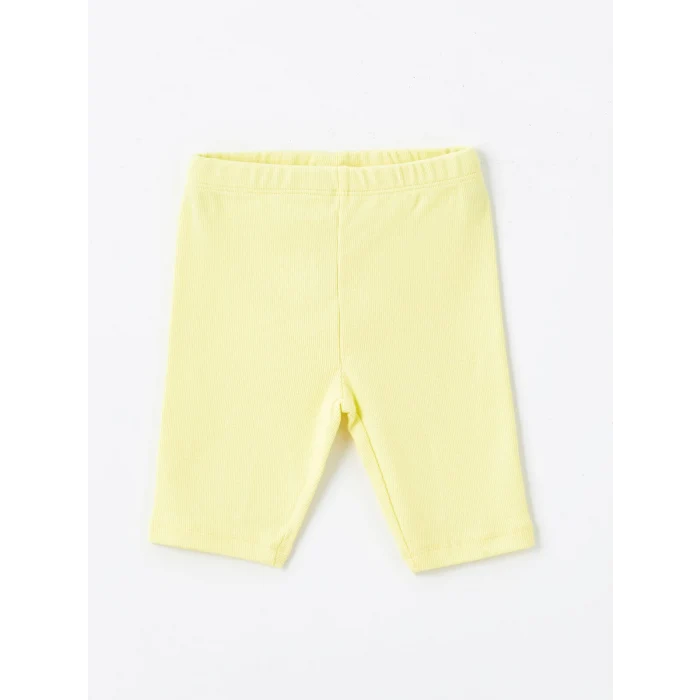 LCW Kids Ekru Bisiklet Yaka Kız Bebek Bluz ve Şort 2li Takım