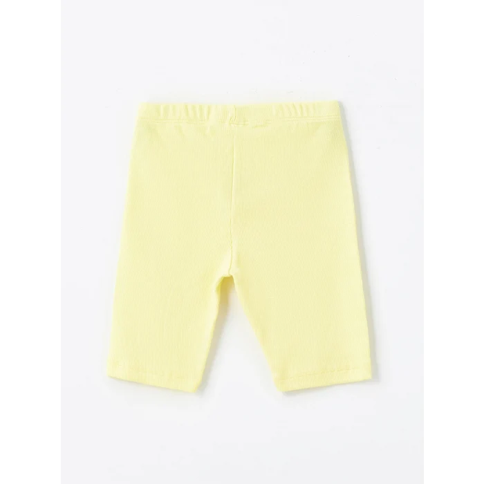 LCW Kids Ekru Bisiklet Yaka Kız Bebek Bluz ve Şort 2li Takım