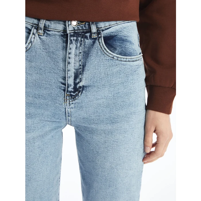 LCW Jeans Indigo Mom Fit Kadın Jean  Pantolon