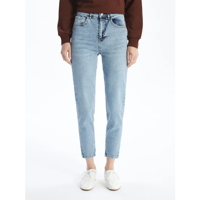 LCW Jeans Indigo Mom Fit Kadın Jean  Pantolon