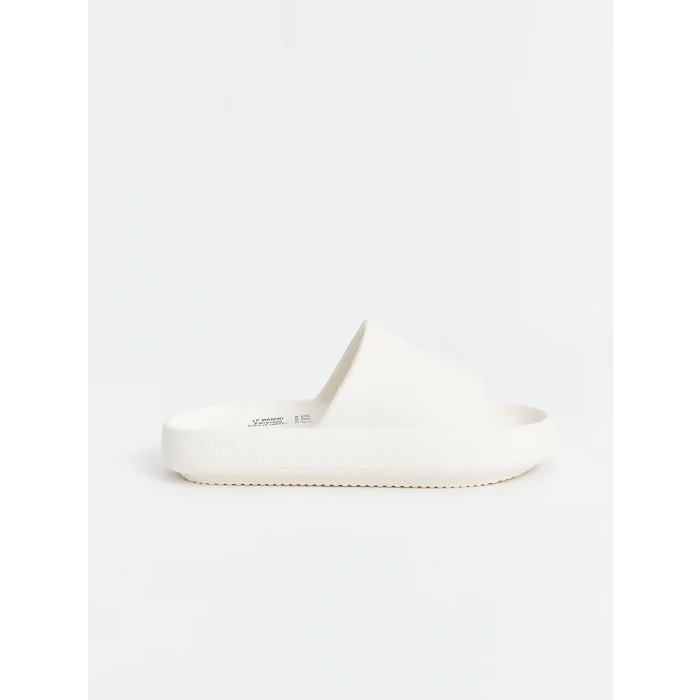 LCW STEPS Beyaz Kalın Taban Tek Bantlı Kadın Terlik