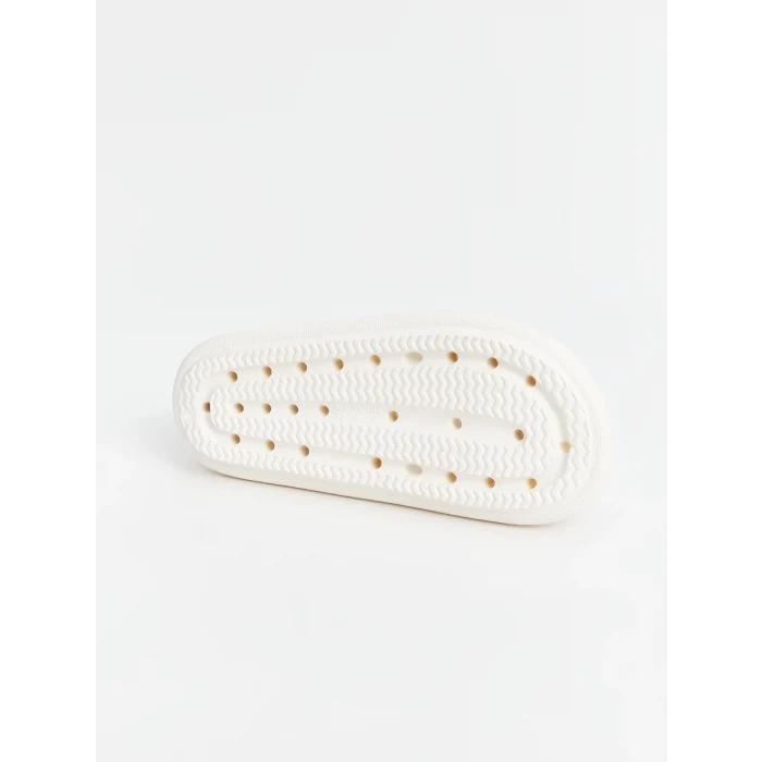 LCW STEPS Beyaz Kalın Taban Tek Bantlı Kadın Terlik