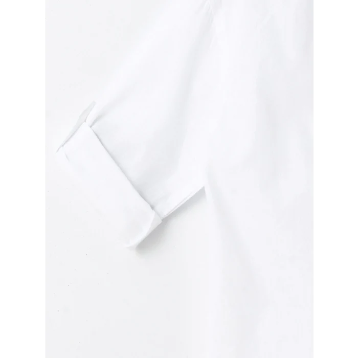 LCW Kids Beyaz Uzun Kollu Basic Erkek Bebek Gömlek ve Pantolon 2li Takım