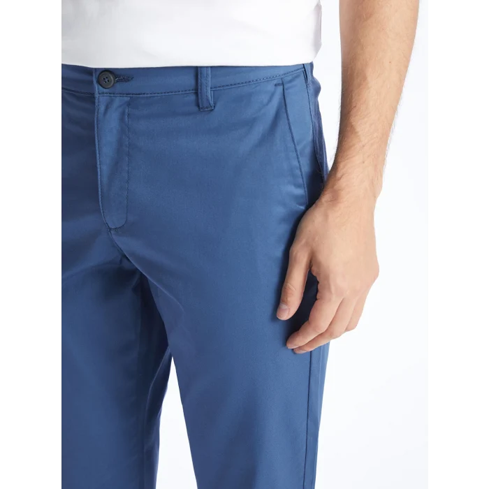 LCWAIKIKI Classic Indigo Dar Kalıp Gabardin Erkek Chino Pantolon