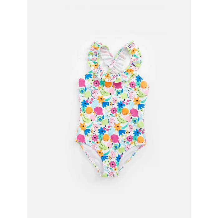 LCW Kids Karişik Hızlı Kuruyan Baskılı Kız Çocuk Mayo