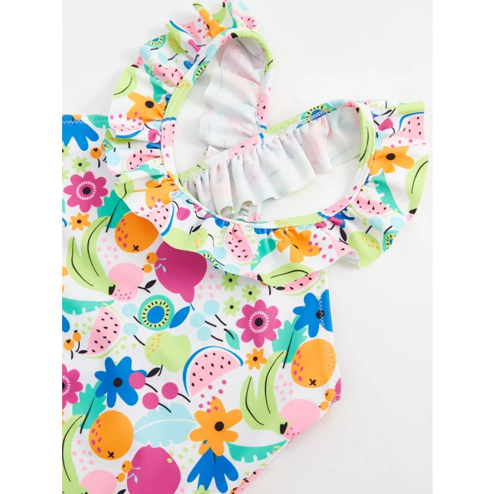 LCW Kids Karişik Hızlı Kuruyan Baskılı Kız Çocuk Mayo